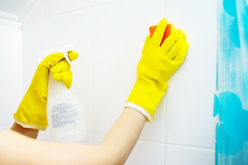 Detailed bathroom deep clean in a Belgravia property