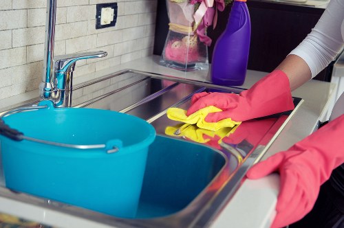 Local cleaner preparing a guest-ready property in Belgravia